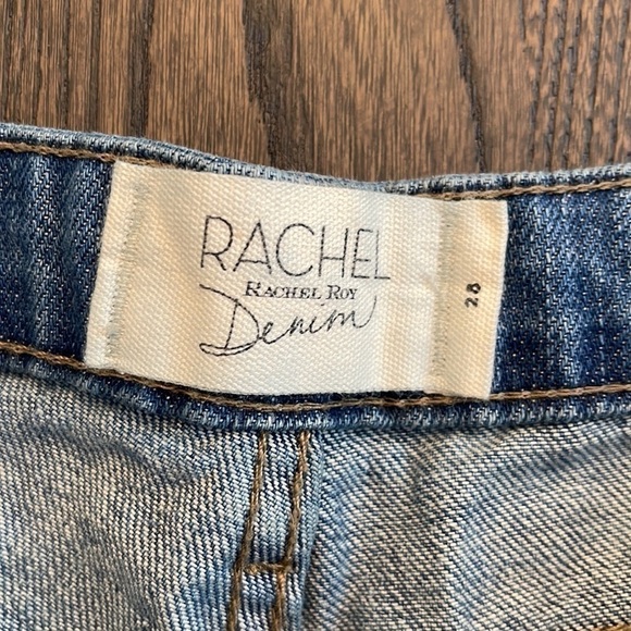 Rachel Roy Denim Studded Shorts Size 28 - Picture 2 of 5
